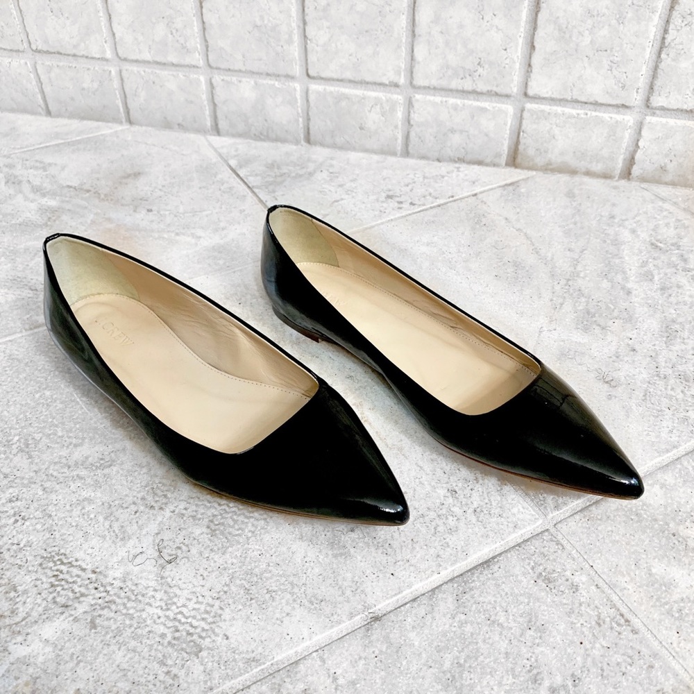 J. Crew Black Patent Leather Flats